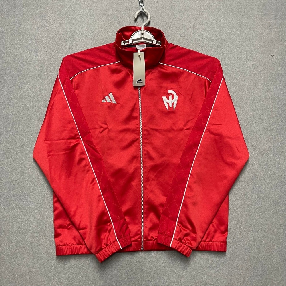 Adidas Jacket Mens Medium Red Patrick Mahomes White Logo Full Zip Track Top NEW